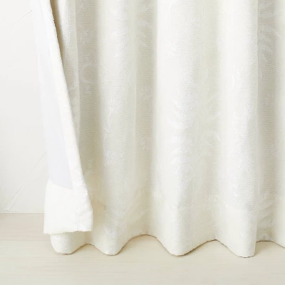 1pc Blackout Palm Frond Chenille Jacquard Window Curtain Panel - Opalhouse™ Designed With Jungalow™ - Image 2