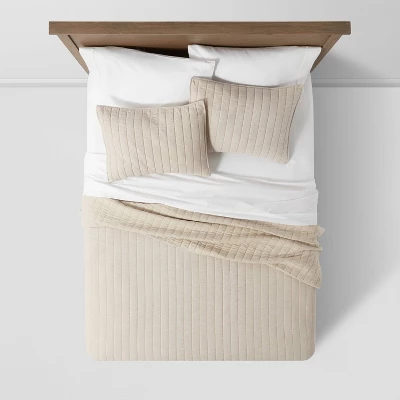 Herringbone Flannel Quilt Beige - Threshold - Image 2