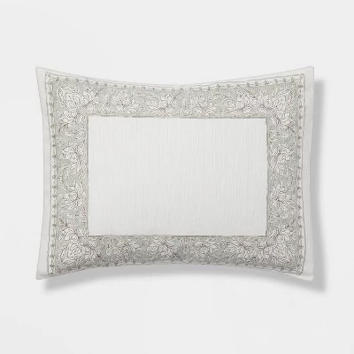 8pc Printed Floral With Border 8pc Comforter Set Green - Threshold™ - Image 5