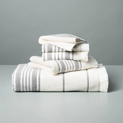 Multistripe Bath Towels Cream/Gray - Hearth & Hand™ With Magnolia - Image 2