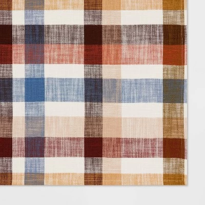60"x84" Plaid Woven Cotton Tablecloth - Threshold™ - Image 2