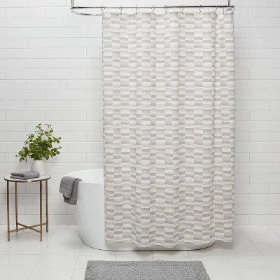 Colorblock Shower Curtain Gray - Threshold™