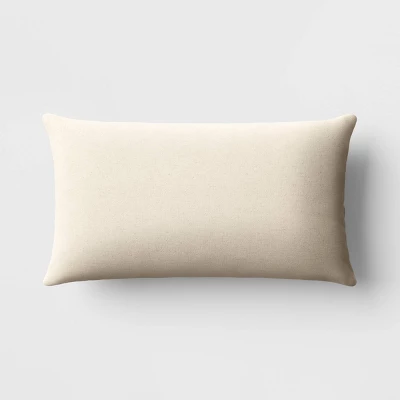 Oversized Stitched Lumbar Throw Pillow Neutral - Threshold™ - Image 4