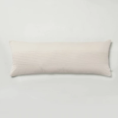 16"x42" Slub Center Stripe Oversized Lumbar Bed Pillow - Hearth & Hand™ With Magnolia - Image 7