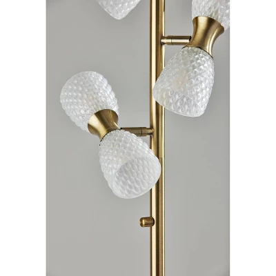 Nina Floor Lamp Antique Brass (Includes LED Light Bulb) - Adesso - Image 2