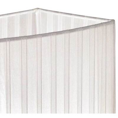 360 Lighting Cube Modern Accent Table Lamp 19 3/4" High White Ribbon Fabric Shade For Bedroom Living Room Bedside Nightstand Office Kids Family House - Image 4