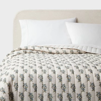 Voile Woodblock Printed Quilt Ivory - Threshold™ - Image 3