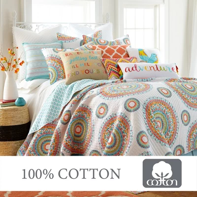 Mayla Medallion Quilt And Pillow Sham Set - Levtex Home - Image 3