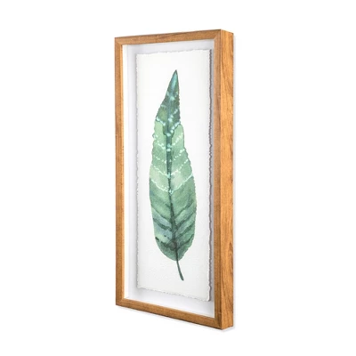 (Set Of 3) 28"x12" Framed Leaves Decorative Wall Art White - Threshold™ - Image 6