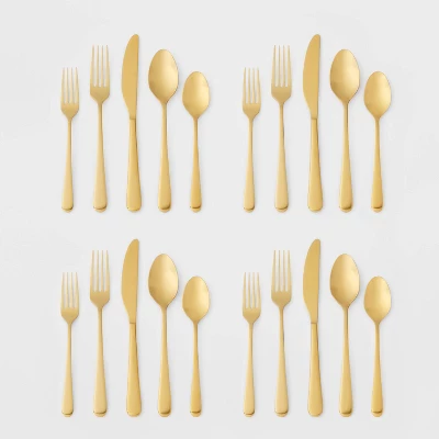 20pc Harrington Flatware Set Gold - Threshold™ - Image 3