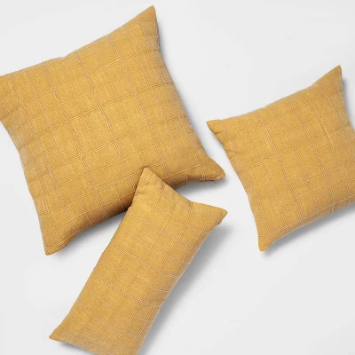 Woven Washed Windowpane Throw Pillow - Threshold™ - Image 4