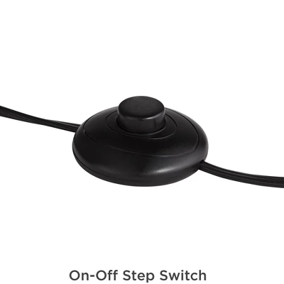 Possini Euro Design Acadia Modern Floor Lamp 71" Tall Black Warm Gold Metal 3 Light Frosted White Glass Globe Shade For Living Room Bedroom Office - Image 6