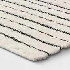 Striped Bath Rug White/Black - Opalhouseā¢