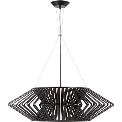 Possini Euro Design Planet Black Large Pendant Light 31 1/2" Wide Mid Century Modern White Glass For Dining Room House Foyer Kitchen Island Entryway - Image 4