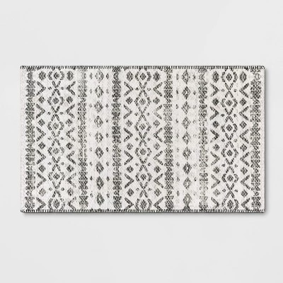 Diamond Printed Accent Aztec Rug Black - Opalhouse⢠- Image 4
