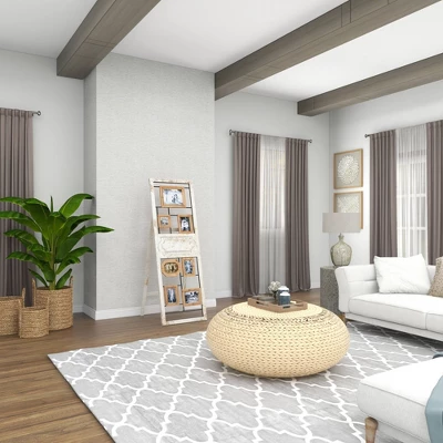 Wood 6 Slot Wall Photo Frame With Floor Stand Brown - Olivia & May - Image 8