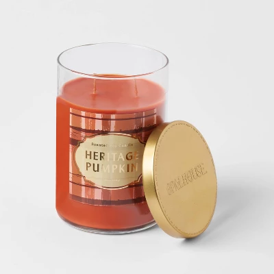 21.5oz Lidded Glass Jar 2-Wick Heritage Pumpkin Candle - Opalhouse⢠- Image 2