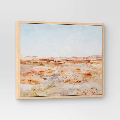 16" X 20" Warm Colors Landscape Framed Canvas Natural - Threshold™ - Image 2