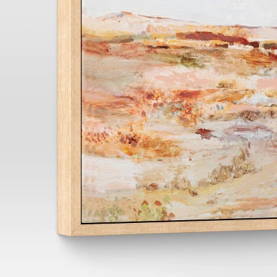 16" X 20" Warm Colors Landscape Framed Canvas Natural - Threshold™ - Image 3