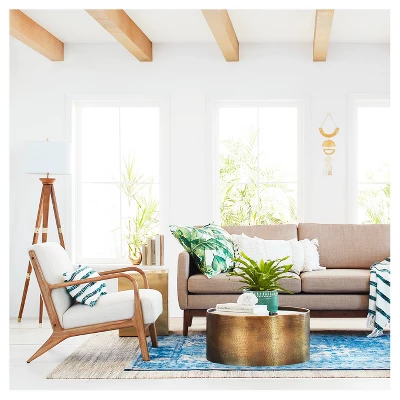 Oak Wood Tripod Floor Lamp Dark Brown - Threshold™ - Image 5