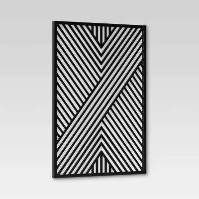 Geometric MDF Wood Wall Panel Black - Project 62™ - Image 2