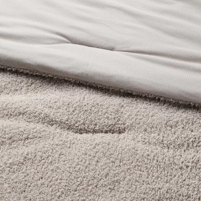 3pc King Traditional Cozy Chenille Comforter And Sham Set Gray - Threshold™ - Image 2