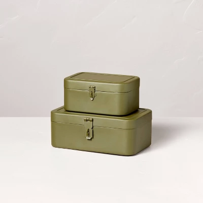 Decorative Metal Storage Box Green - Hearth & Hand™ With Magnolia - Image 2