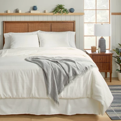 Fine Stripe Duvet & Sham Set Twilight Taupe/Sour Cream - Hearth & Hand™ With Magnolia - Image 3