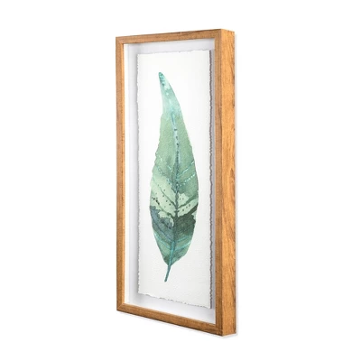 (Set Of 3) 28"x12" Framed Leaves Decorative Wall Art White - Threshold™ - Image 5