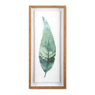 (Set Of 3) 28"x12" Framed Leaves Decorative Wall Art White - Threshold™ - Image 2