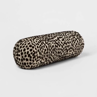 Bolster Jacquard Leopard Decorative Throw Pillow Black/Natural - Threshold™ - Image 2