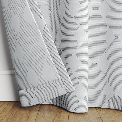 1pc 54"x84" Sheer Clipped Curtain Panel Radiant Gray - Threshold™ - Image 2