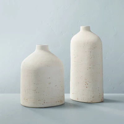 Distressed Ceramic Vase Natural White - Hearth & Hand™ With Magnolia - Image 2