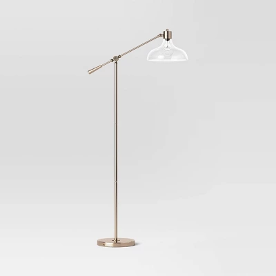Crosby Bell Floor Lamp Brass With Glass Shade - Threshold™ - Image 4