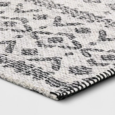 Diamond Printed Accent Aztec Rug Black - Opalhouse⢠- Image 2
