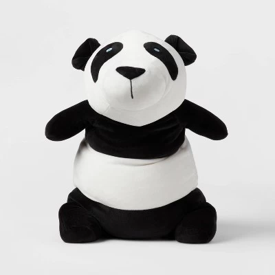 Panda Weighted Plush Kids' Throw Pillow White/Blush - Pillowfort™ - Image 3