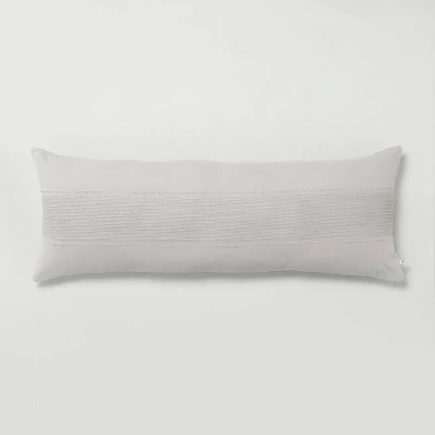 16"x42" Slub Center Stripe Oversized Lumbar Bed Pillow - Hearth & Hand™ With Magnolia - Image 5