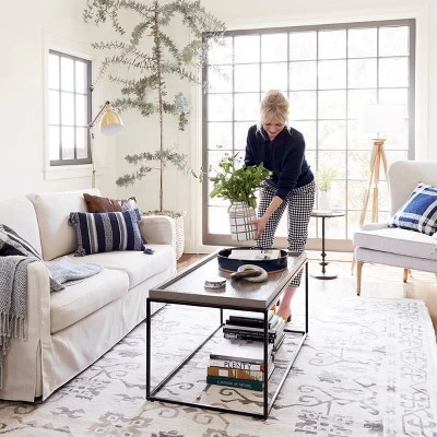 Oak Wood Tripod Floor Lamp Dark Brown - Threshold™ - Image 9